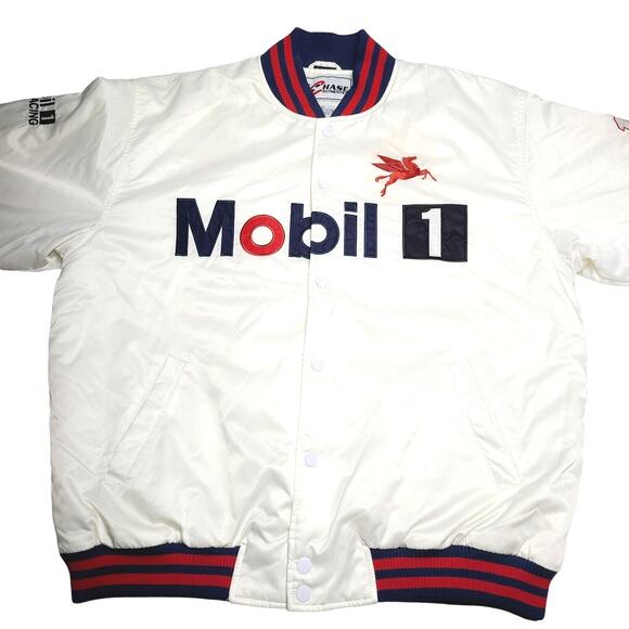 Vintage Chase Authentics Mobile 1 Jeremy Mayfield #12 NASCAR Snap Jacket Size XL - Picture 2 of 11